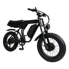ORLMS E5-1 black 20 inch dual motor electric bike on a white background