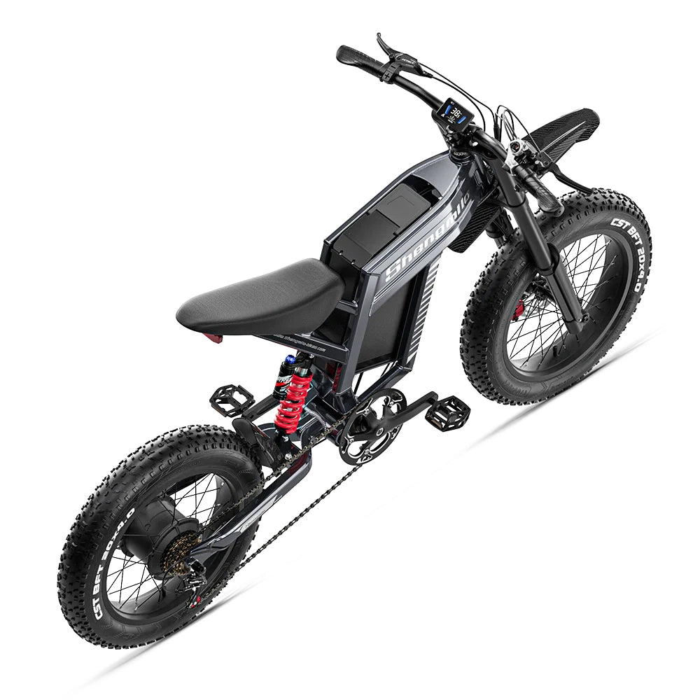 Shengmilo S900 1500W Electric Bike with 60V 30Ah Battery - white background image 11